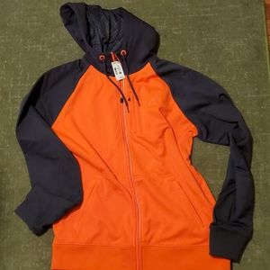 Aero zip up neon orange hoodie